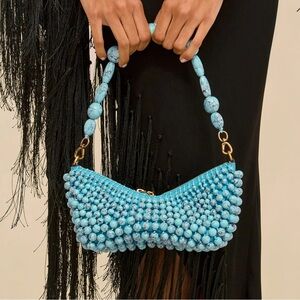 NEW Cult Gaia Mercier Mini Shoulder Bag Ibiza Turquoise